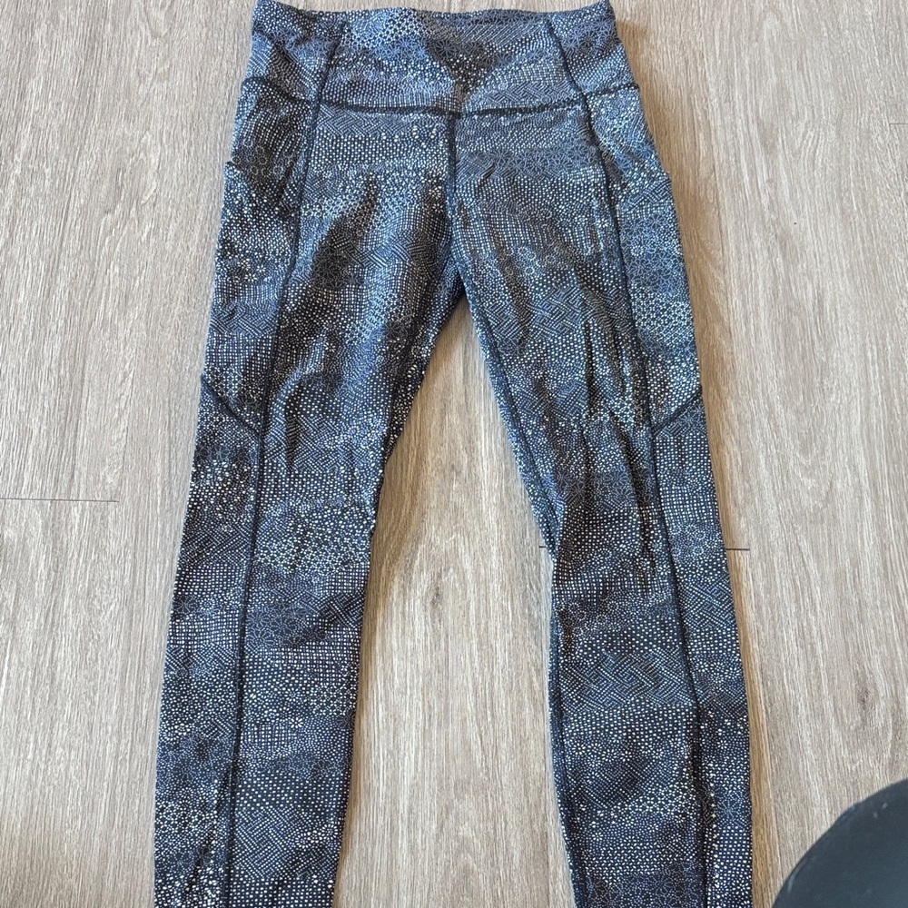lululemon athletica Blue Patterned Leggings